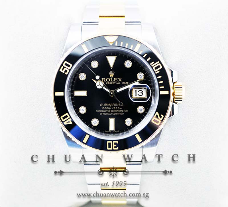 Rolex Submariner 116613LN Black Diamonds