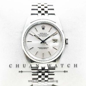 Rolex Vintage DateJust 36mm 1603 Silver Baton - Discontinued