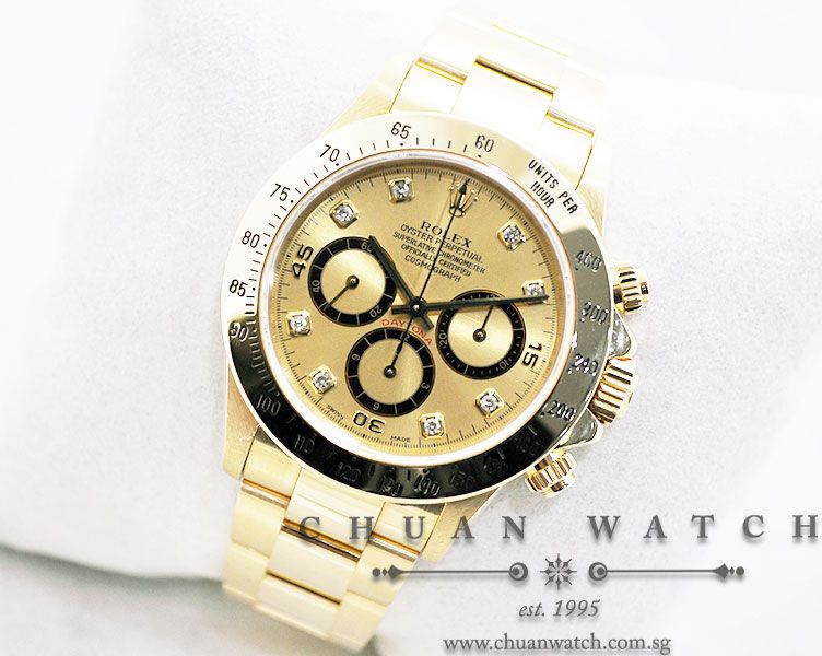 Rolex Cosmograph Daytona 16528 Champagne Rhodium Diamonds - Discontinued - Image 2