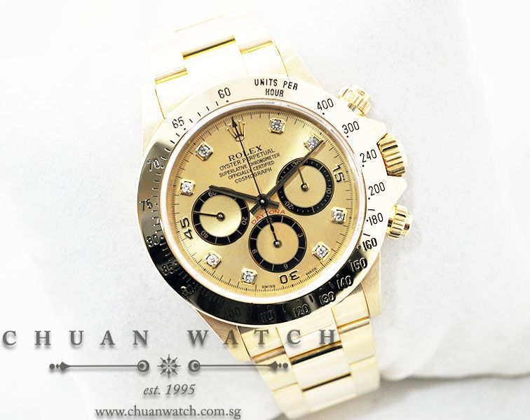 Rolex Cosmograph Daytona 16528 Champagne Rhodium Diamonds - Discontinued - Image 3
