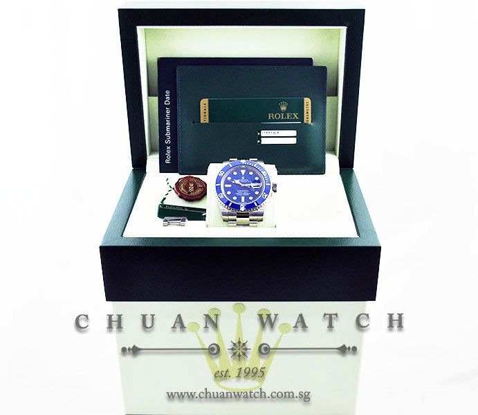 Rolex Submariner Smurf 116619LB Diamonds - Discontinued - Image 5