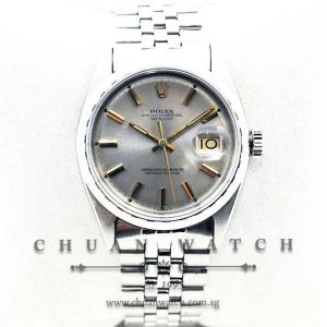 Rolex Vintage DateJust 36mm 6605 Silver Rhodium Baton - Discontinued