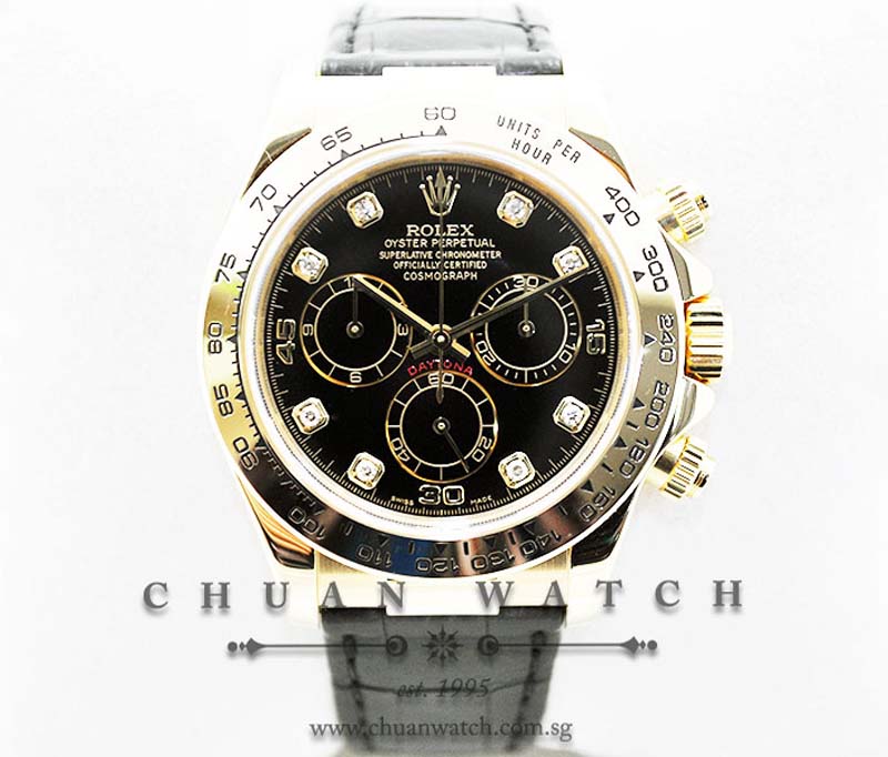 Rolex Cosmograph Daytona 116518 Black Diamonds
