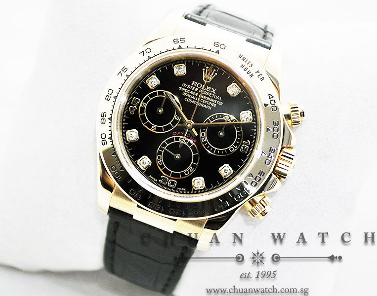 Rolex Cosmograph Daytona 116518 Black Diamonds - Image 2