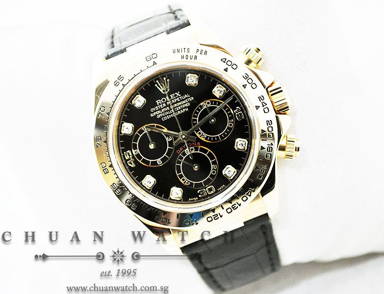 Rolex Cosmograph Daytona 116518 Black Diamonds - Image 3