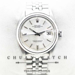 Rolex Vintage DateJust 36mm 1601-4 Silver Rhodium Baton - Discontinued