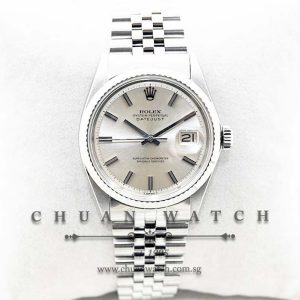 Rolex Vintage DateJust 36mm 1601-4 Silver Rhodium Baton - Discontinued