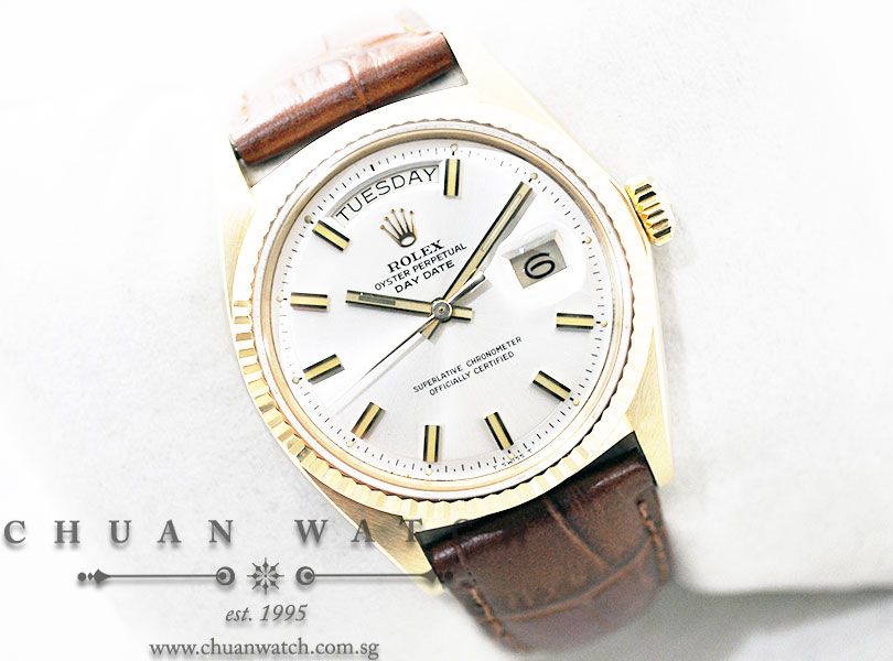 Rolex Vintage Day-Date President 36mm 1803 Silver Rhodium Baton - Discontinued - Image 3