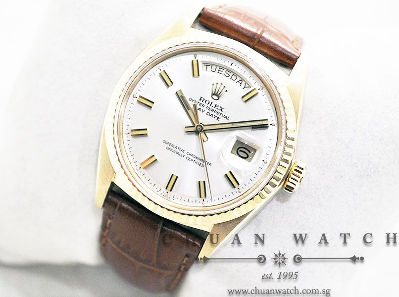 Rolex Vintage Day-Date President 36mm 1803 Silver Rhodium Baton - Discontinued - Image 2