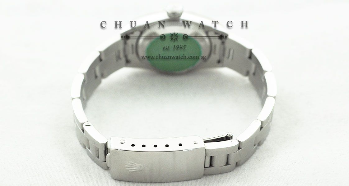 Rolex Ladies Oyster Perpetual 26mm 67180 White Roman Baton - Discontinued - Image 4