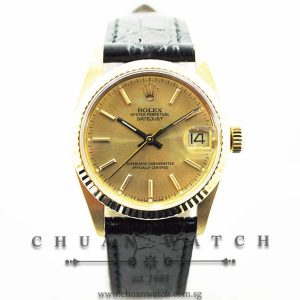 Rolex Vintage Boys DateJust 31mm 6827 Champagne Rhodium Baton - Discontinued