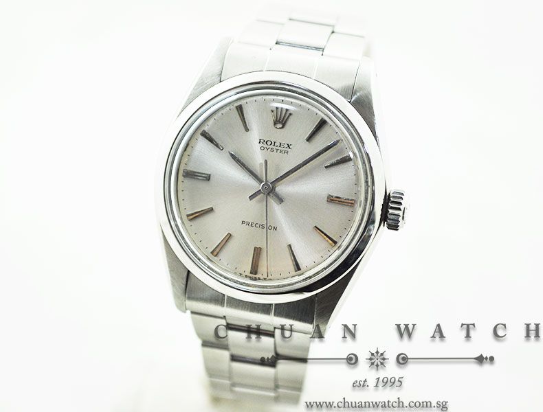 Rolex Vintage Oyster Precision 34mm 6426 Silver Rhodium Baton - Discontinued - Image 2