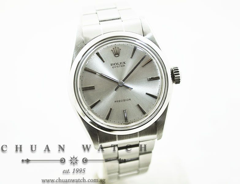 Rolex Vintage Oyster Precision 34mm 6426 Silver Rhodium Baton - Discontinued - Image 3