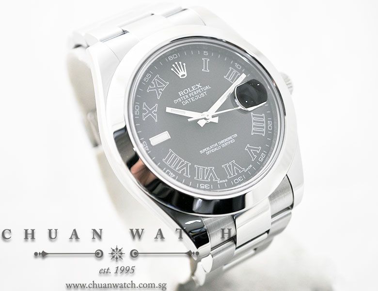 Rolex DateJust II 116300 Dark Grey Roman - Image 3