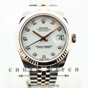 Rolex Boys DateJust 31mm 178271 White Diamonds