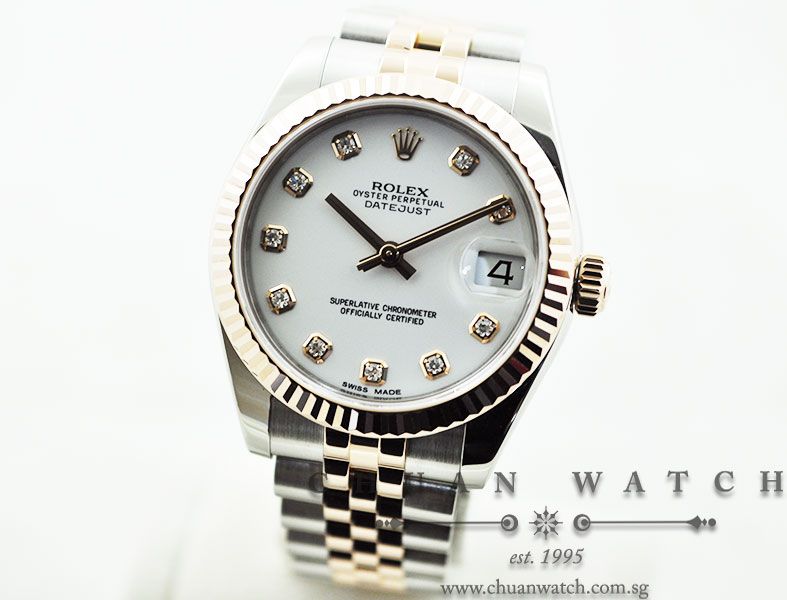 Rolex Boys DateJust 31mm 178271 White Diamonds - Image 2