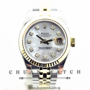 Rolex Ladies DateJust 26mm 179173 White MOP Diamonds