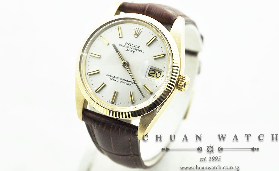 Rolex Vintage Oyster Perpetual Date 34mm 1503-8 Silver Rhodium Baton - Discontinued - Image 2