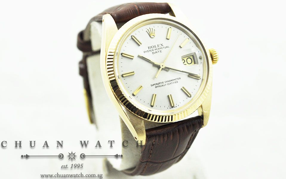 Rolex Vintage Oyster Perpetual Date 34mm 1503-8 Silver Rhodium Baton - Discontinued - Image 3