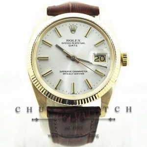 Rolex Vintage Oyster Perpetual Date 34mm 1503-8 Silver Rhodium Baton - Discontinued