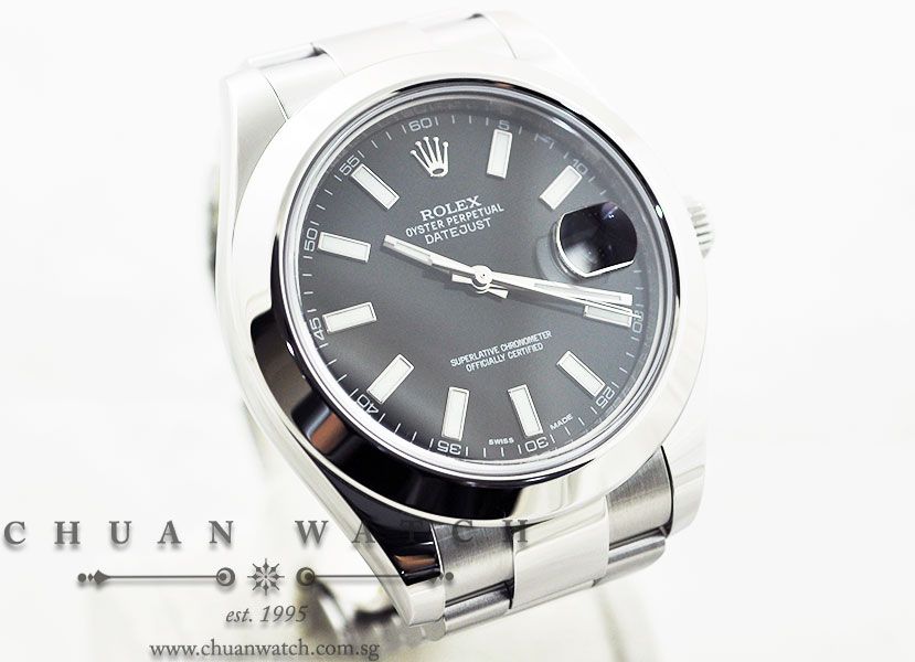 Rolex DateJust II 116300 Black Rhodium Baton - Image 3
