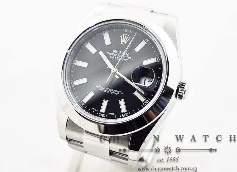 Rolex DateJust II 116300 Black Rhodium Baton - Image 2