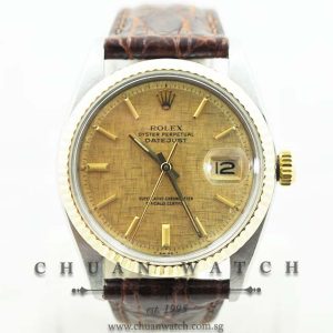 Rolex Vintage DateJust 36mm 1601-3 Champagne Textured Baton - Discontinued
