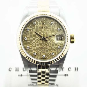 Rolex Boys DateJust 31mm 68273 Champagne Jubilee Diamonds - Discontinued