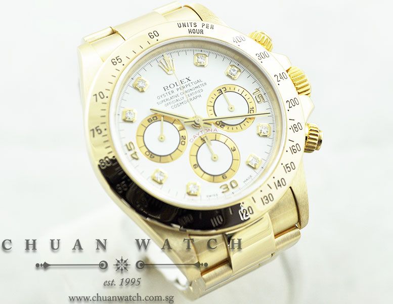 Rolex Cosmograph Zenith Daytona 16528 White Diamonds - Discontinued - Image 3