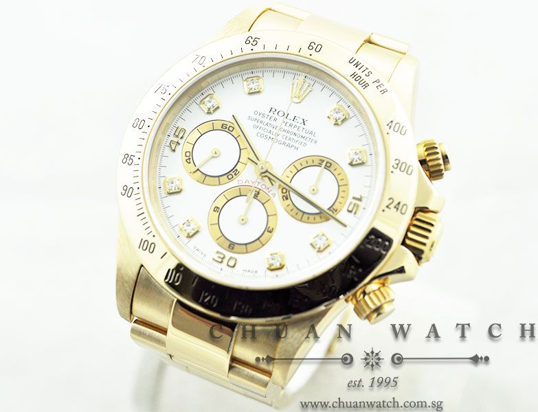 Rolex Cosmograph Zenith Daytona 16528 White Diamonds - Discontinued - Image 2