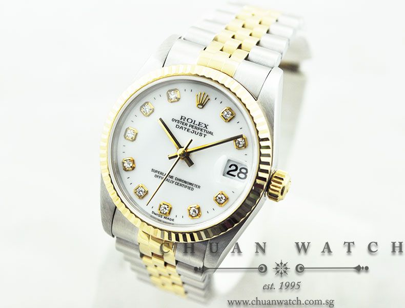 Rolex Boys DateJust 31mm 78273 White Diamonds - Discontinued - Image 2