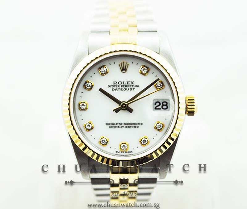 Rolex Boys DateJust 31mm 78273 White Diamonds - Discontinued