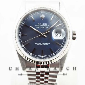 Rolex Gents DateJust 36mm 16234 Blue Rhodium Baton - Discontinued