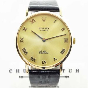 Rolex Vintage Cellini 32mm 5112 Champagne Rhodium Roman - Discontinued