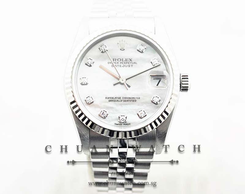 Rolex Boys DateJust 31mm 78274 White MOP Diamonds - Discontinued