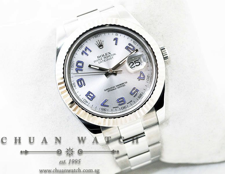 Rolex DateJust II 116334 Silver Rhodium Arabic - Image 3