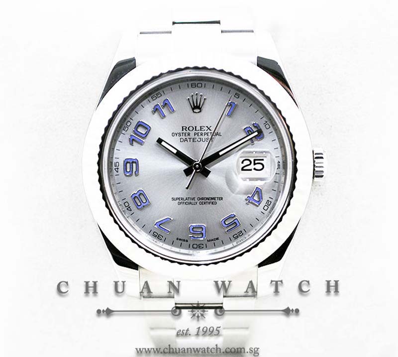 Rolex DateJust II 116334 Silver Rhodium Arabic