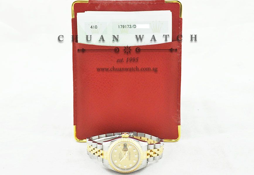 Rolex Ladies DateJust 26mm 179173 Champagne Rhodium Diamonds - Image 5