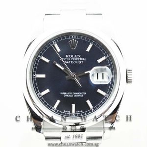 Rolex Gents DateJust 36mm 116200 Blue Rhodium Baton