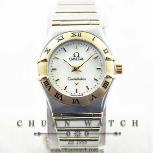 Omega Ladies Mini Constellation Quartz 22.5mm 1262.70.00 White MOP Baton - Discontinued