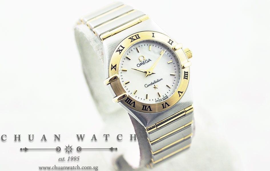 Omega Ladies Mini Constellation Quartz 22.5mm 1262.70.00 White MOP Baton - Discontinued - Image 3