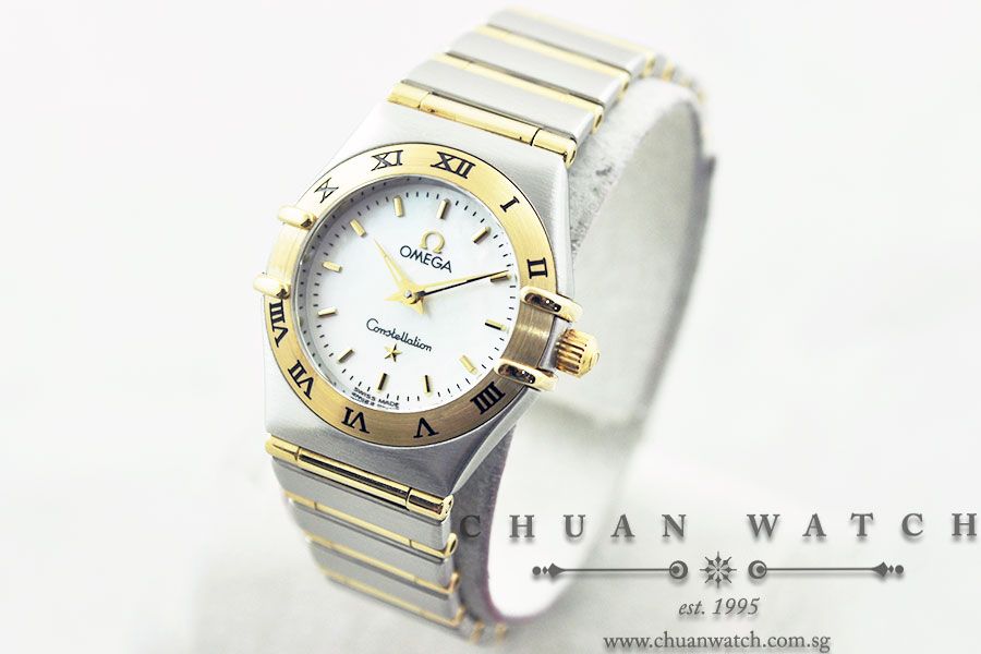 Omega Ladies Mini Constellation Quartz 22.5mm 1262.70.00 White MOP Baton - Discontinued - Image 2
