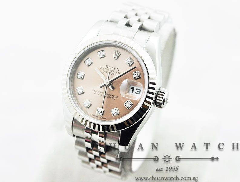 Rolex Ladies DateJust 26mm 179174 Pink Rhodium Diamonds - Image 2