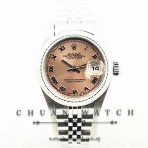 Rolex Ladies DateJust 26mm 79174 Pink Rhodium Roman - Discontinued