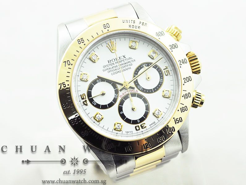 Rolex Cosmograph Zenith Daytona 16523 White Diamonds - Discontinued - Image 3