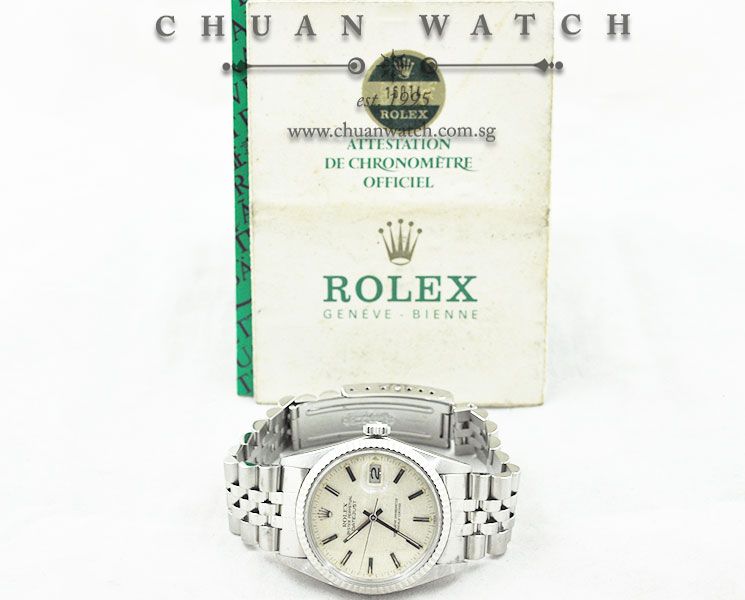 Rolex Vintage Gents DateJust 36mm 16014 Silver Textured Baton - Discontinued - Image 5