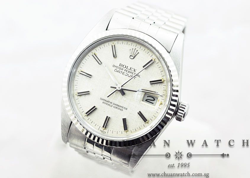 Rolex Vintage Gents DateJust 36mm 16014 Silver Textured Baton - Discontinued - Image 2
