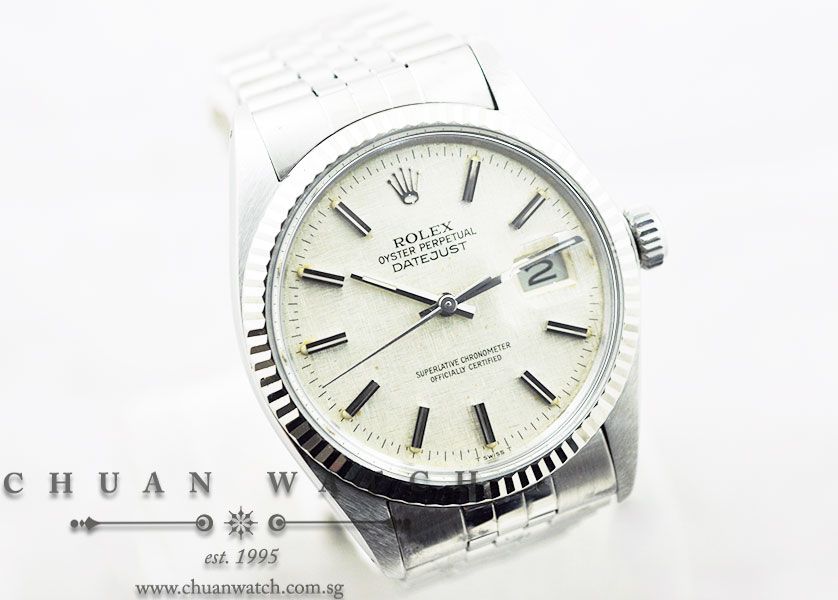 Rolex Vintage Gents DateJust 36mm 16014 Silver Textured Baton - Discontinued - Image 3