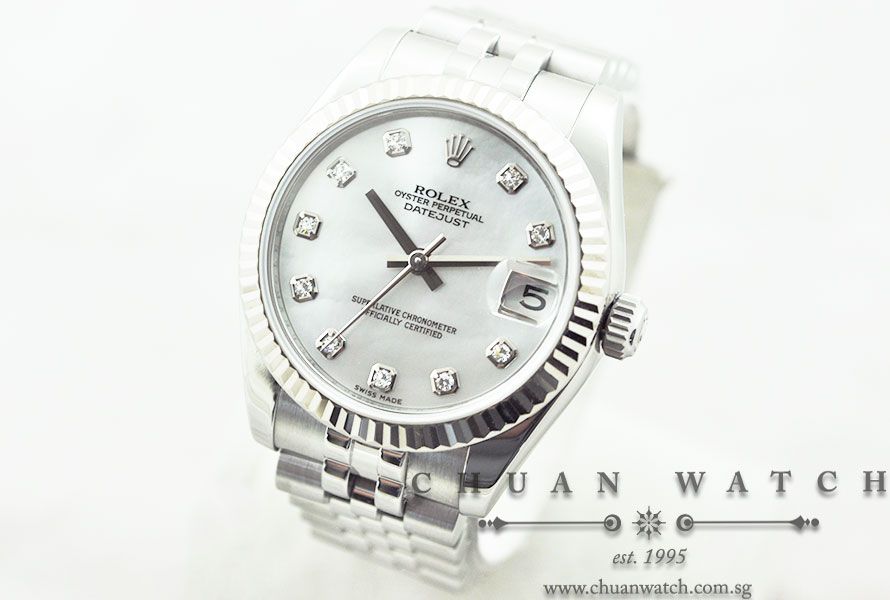 Rolex Boys DateJust 31mm 178274 White MOP Diamonds - Image 2