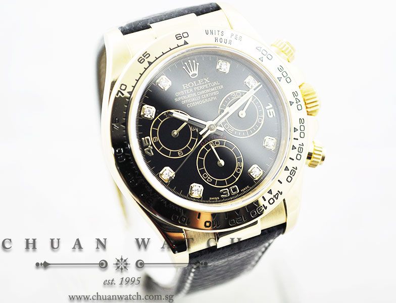 Rolex Cosmograph Daytona 116518 Black Diamonds - Image 3